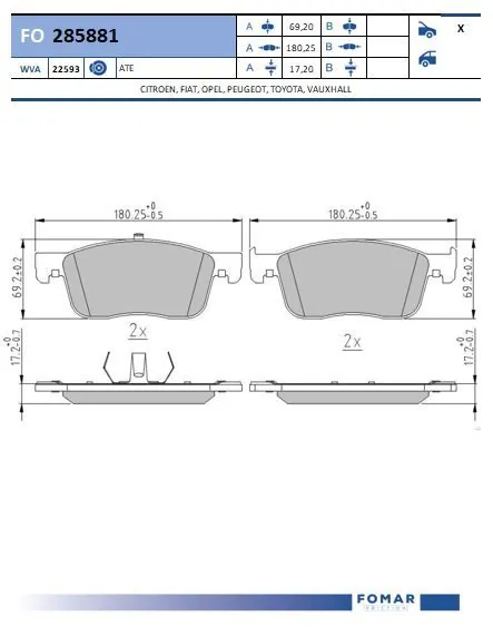 Brake Pad Set, disc brake